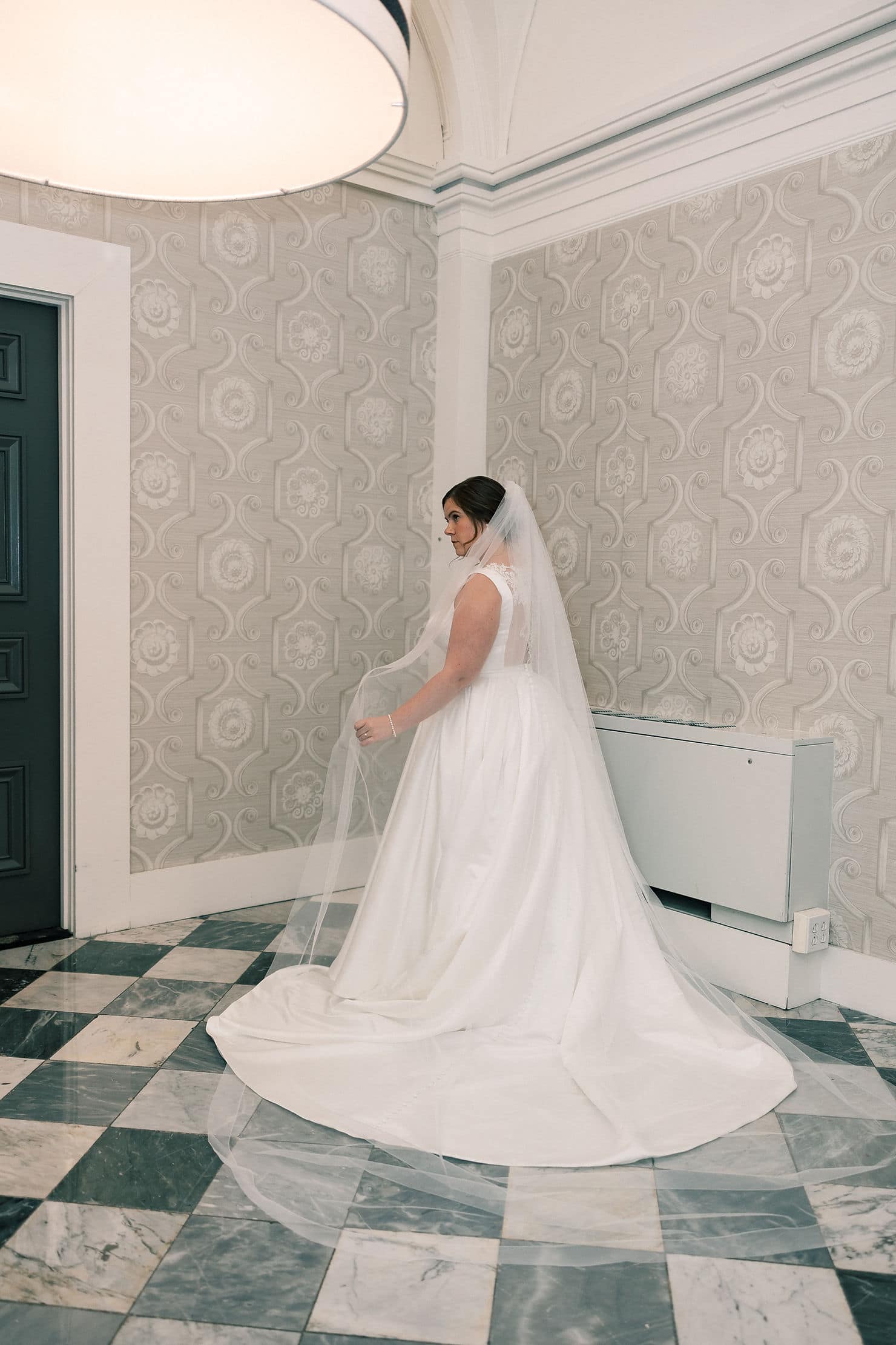 bridal portraits at Hotel Monaco in downtown DC