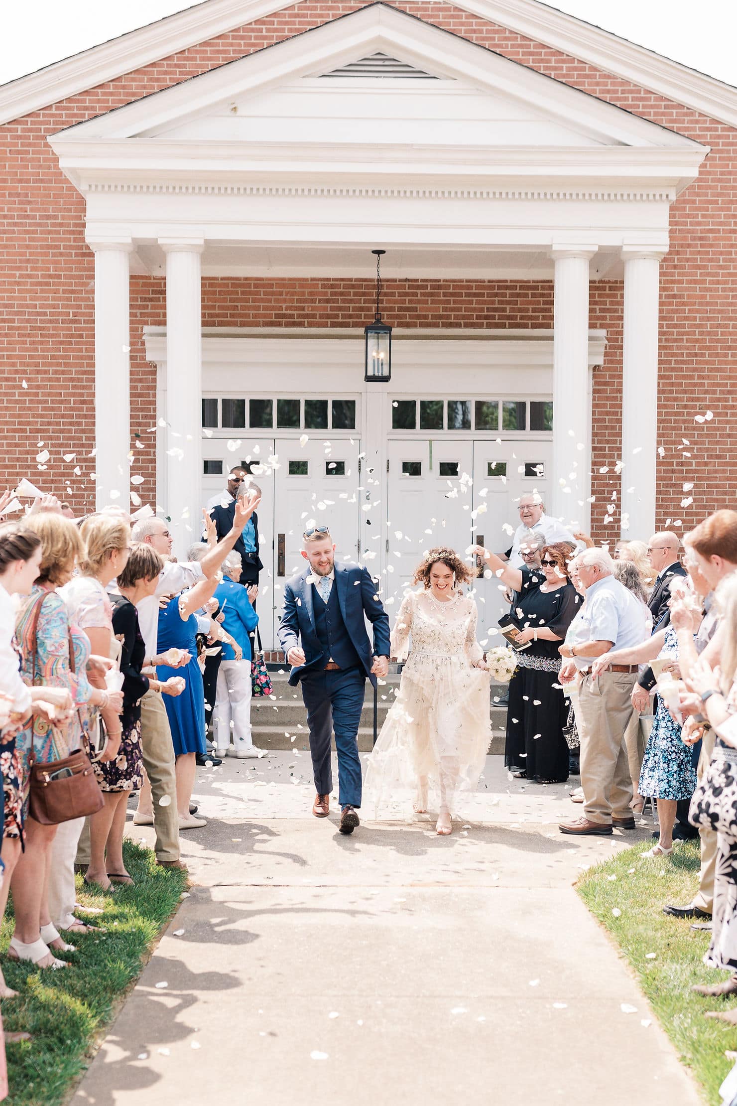 petal toss rose petal flower exit in maryland