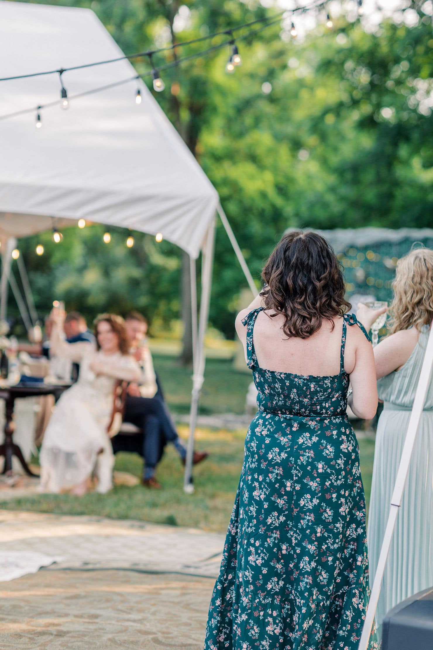 a backyard wedding reception