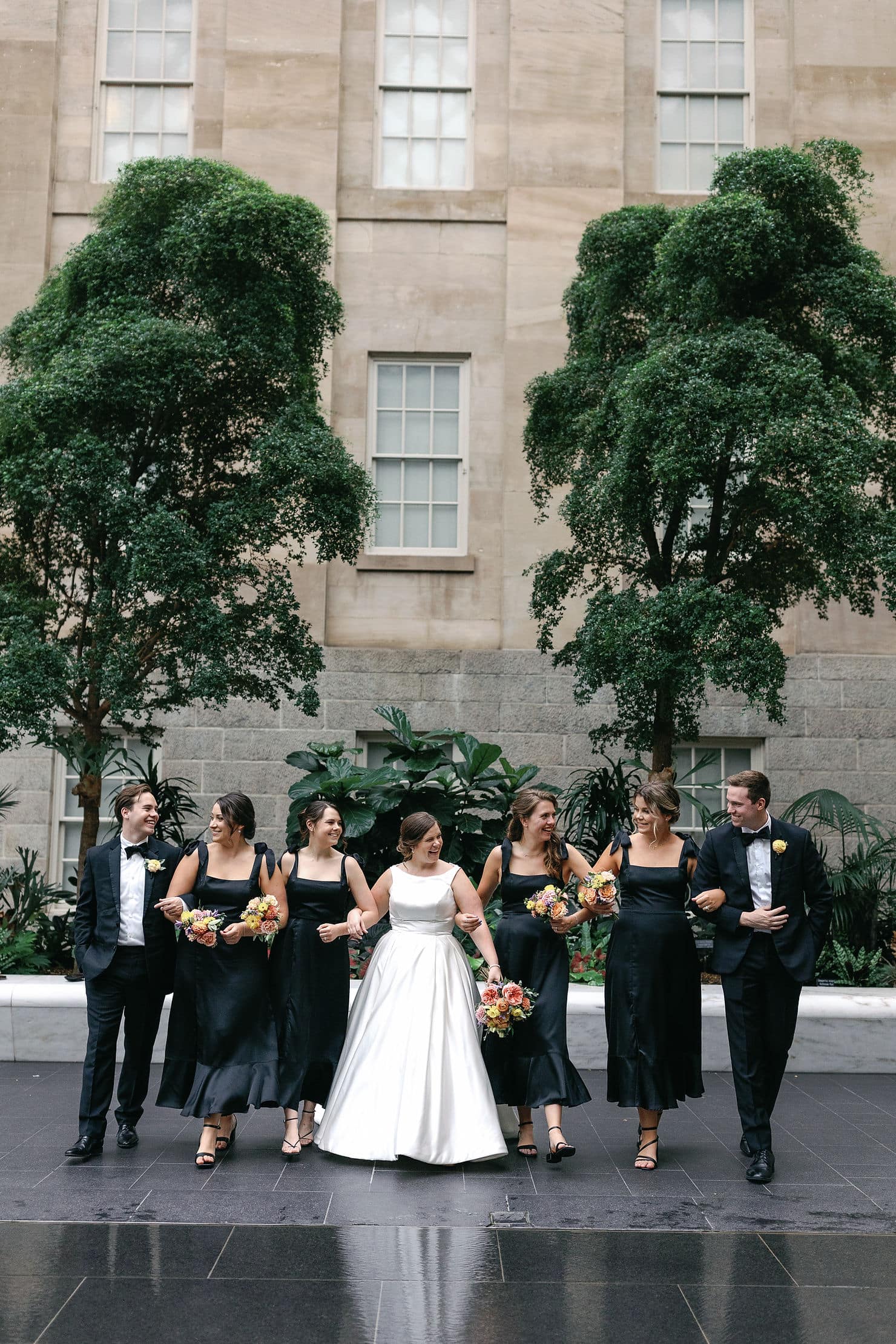 Black tie Washington DC wedding at the National Portrait Gallery of Art