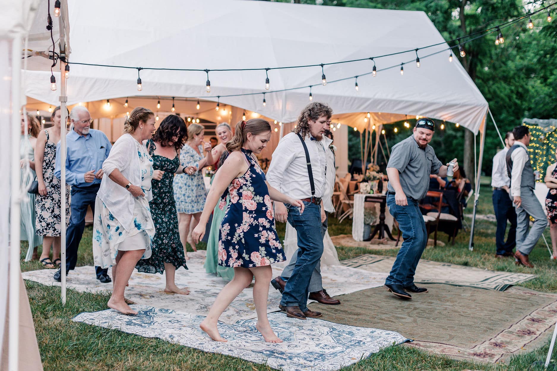 a back yard garden style wedding