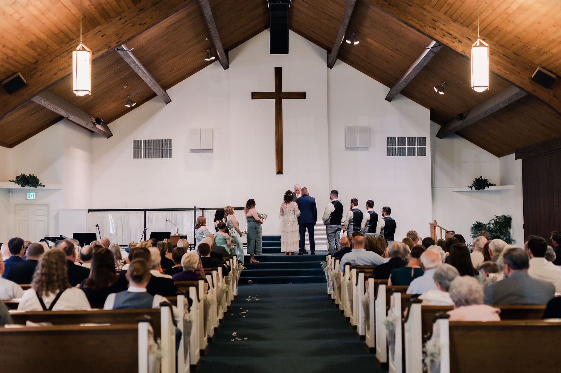 a wedding in carroll county at liberty Presbyterian church
