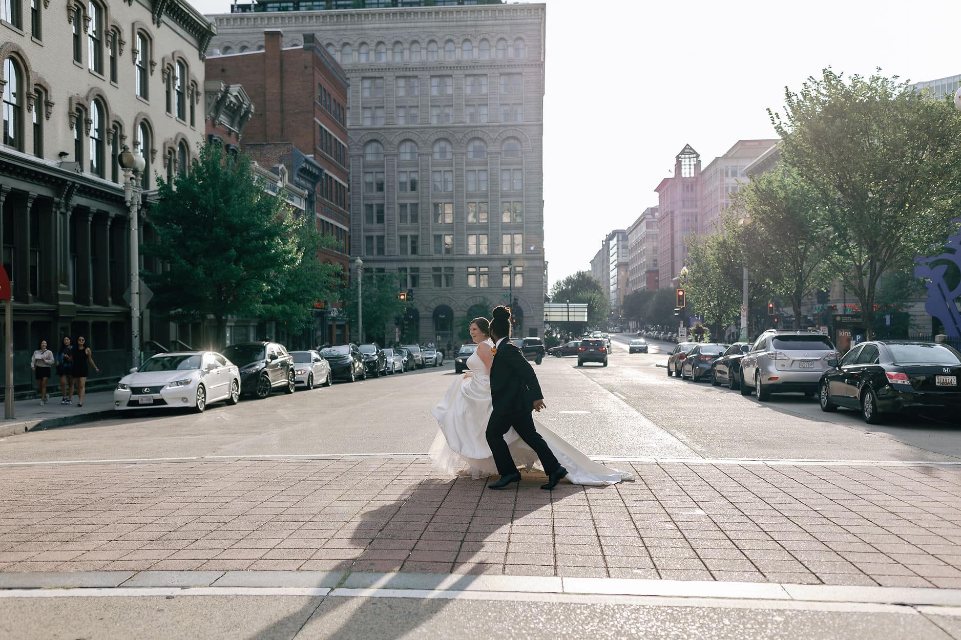 A black tie classy and refined downtown August wedding in Washington DC