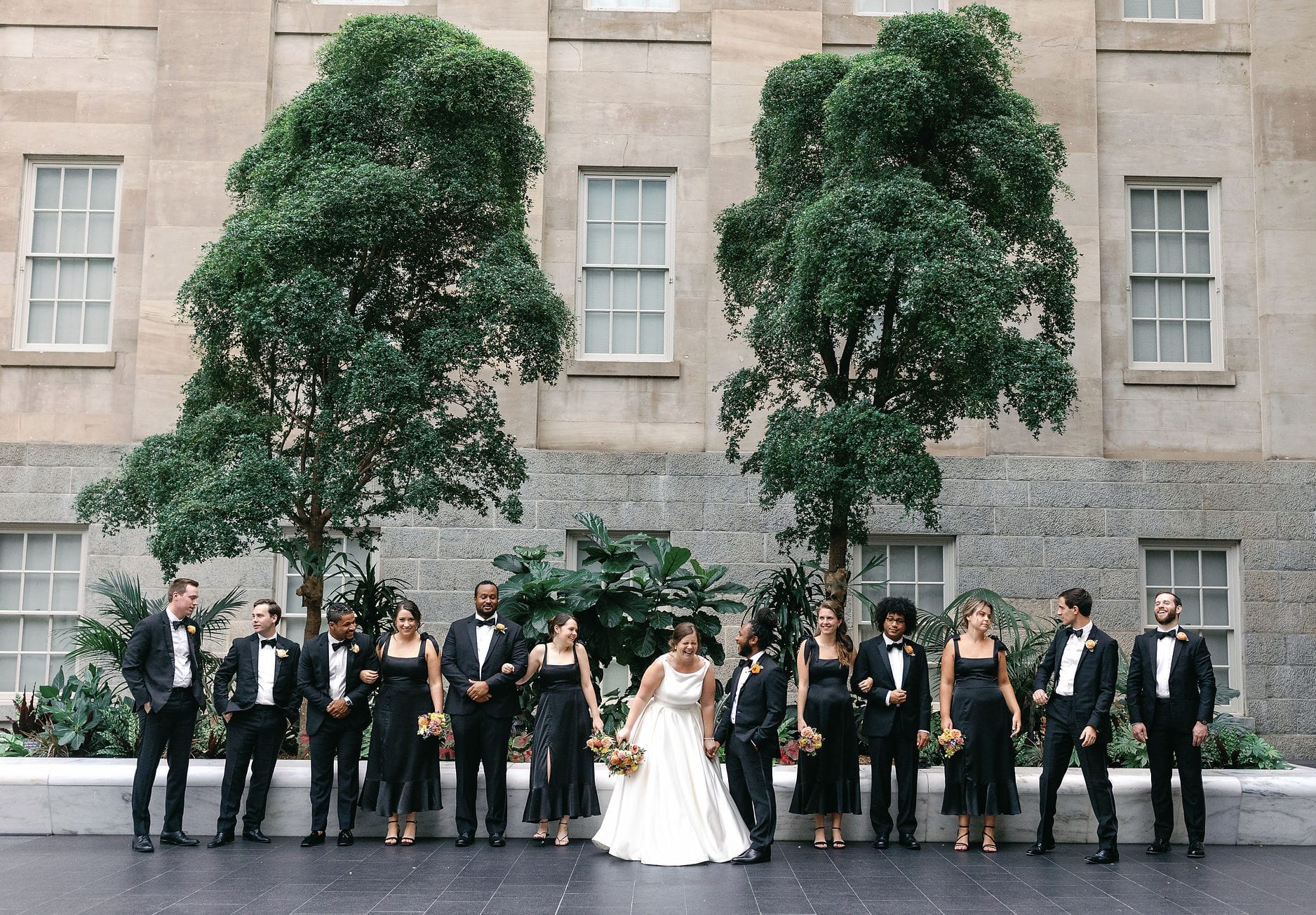Black tie Washington DC wedding at the National Portrait Gallery of Art