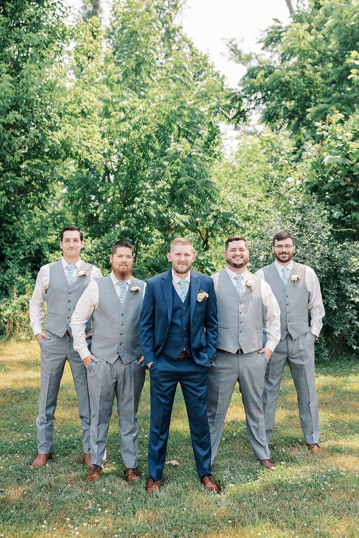 navy and grey groomsmen attire inspiration