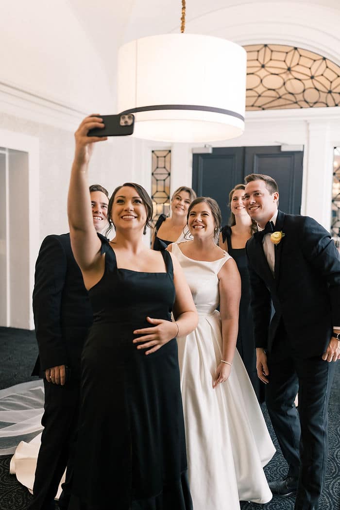 bridal party portraits at Hotel Monaco in Washington DC