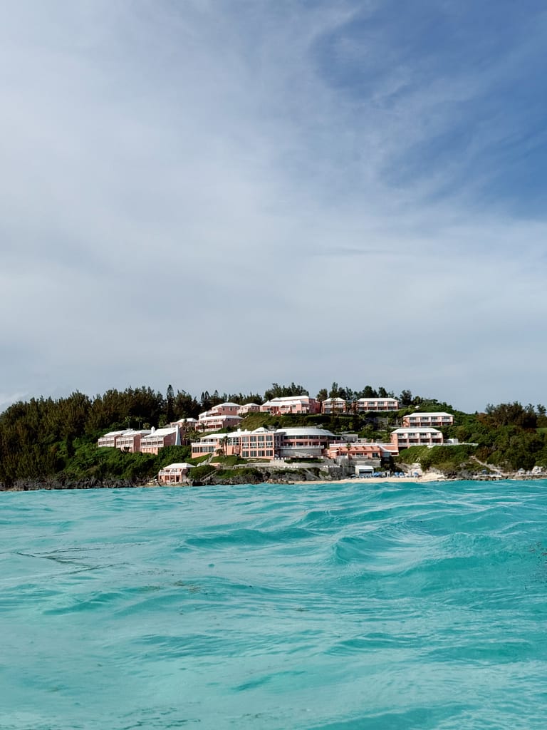 Romantic honeymoon destination, Bermuda with crystal clear water