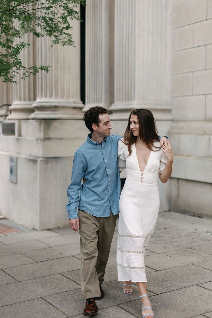 A baltimore couple at their engagement photos