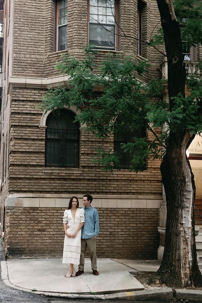 Baltimore cityscape engagement photos