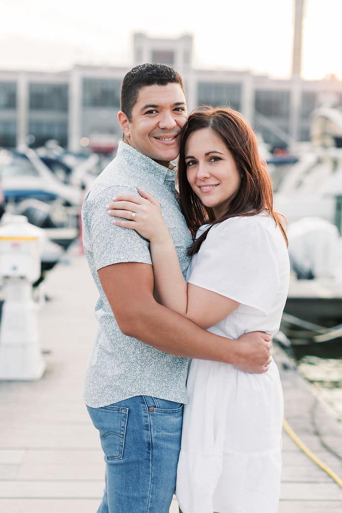 Old Town Alexandria engagement at sunset