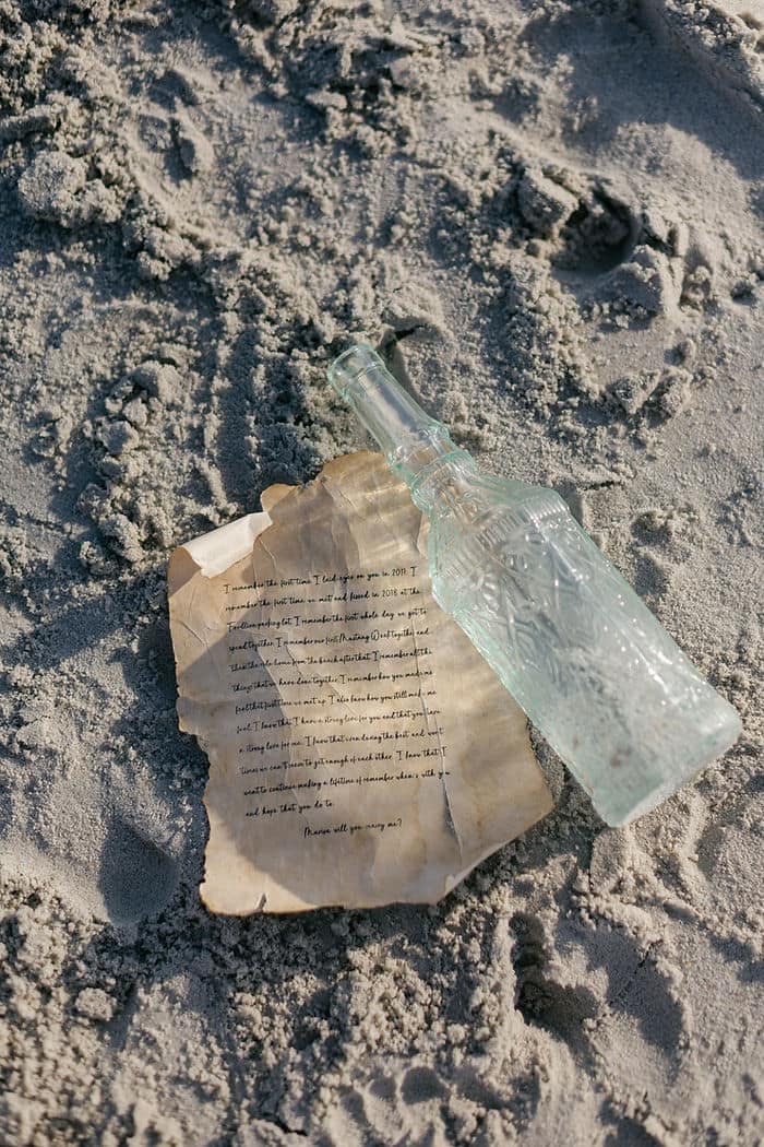 A beach proposal on Atlantic Beach, North Carolina