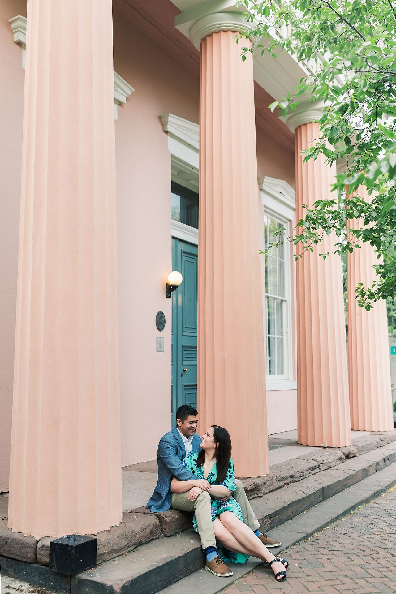 Old town Alexandria engagement session Stefanie and Edward