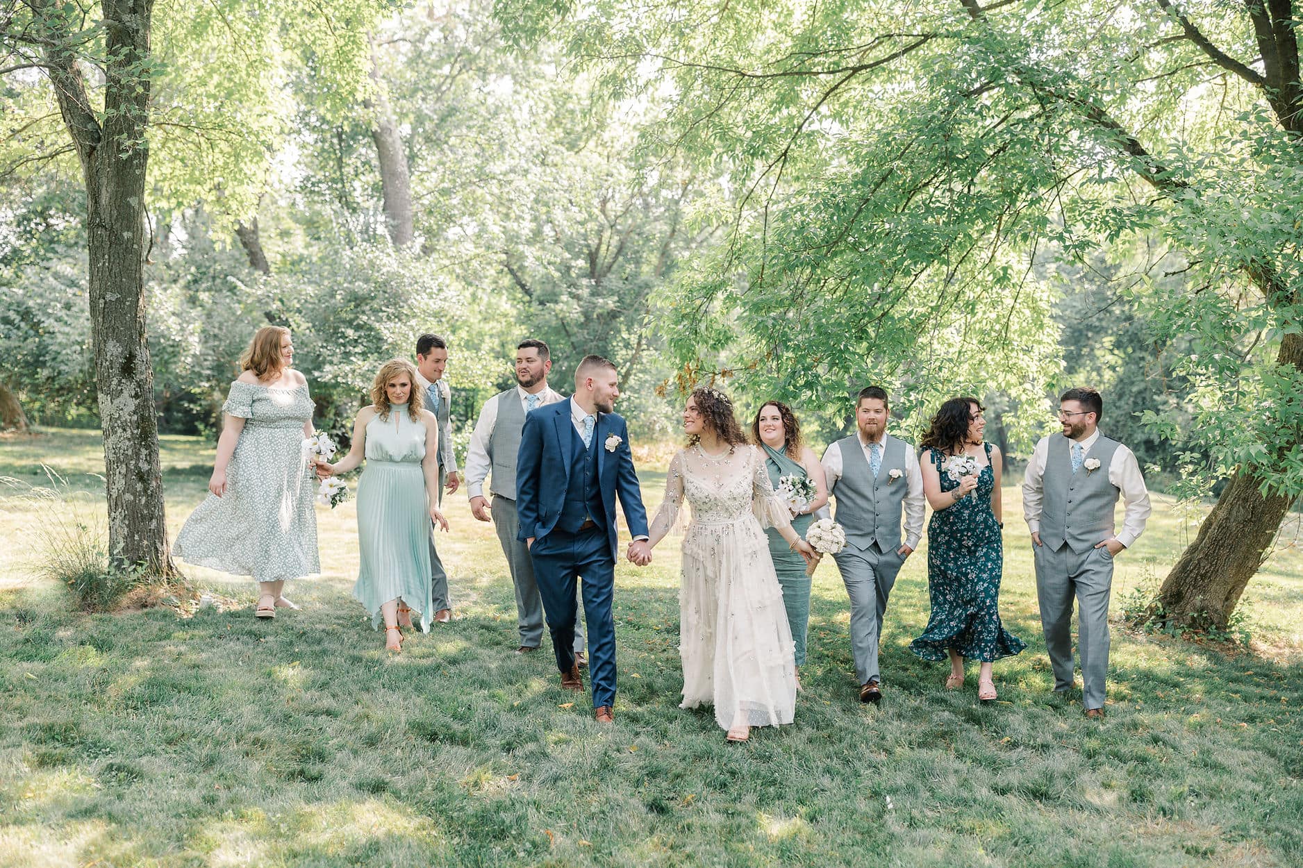 mismatched bridal party dresses