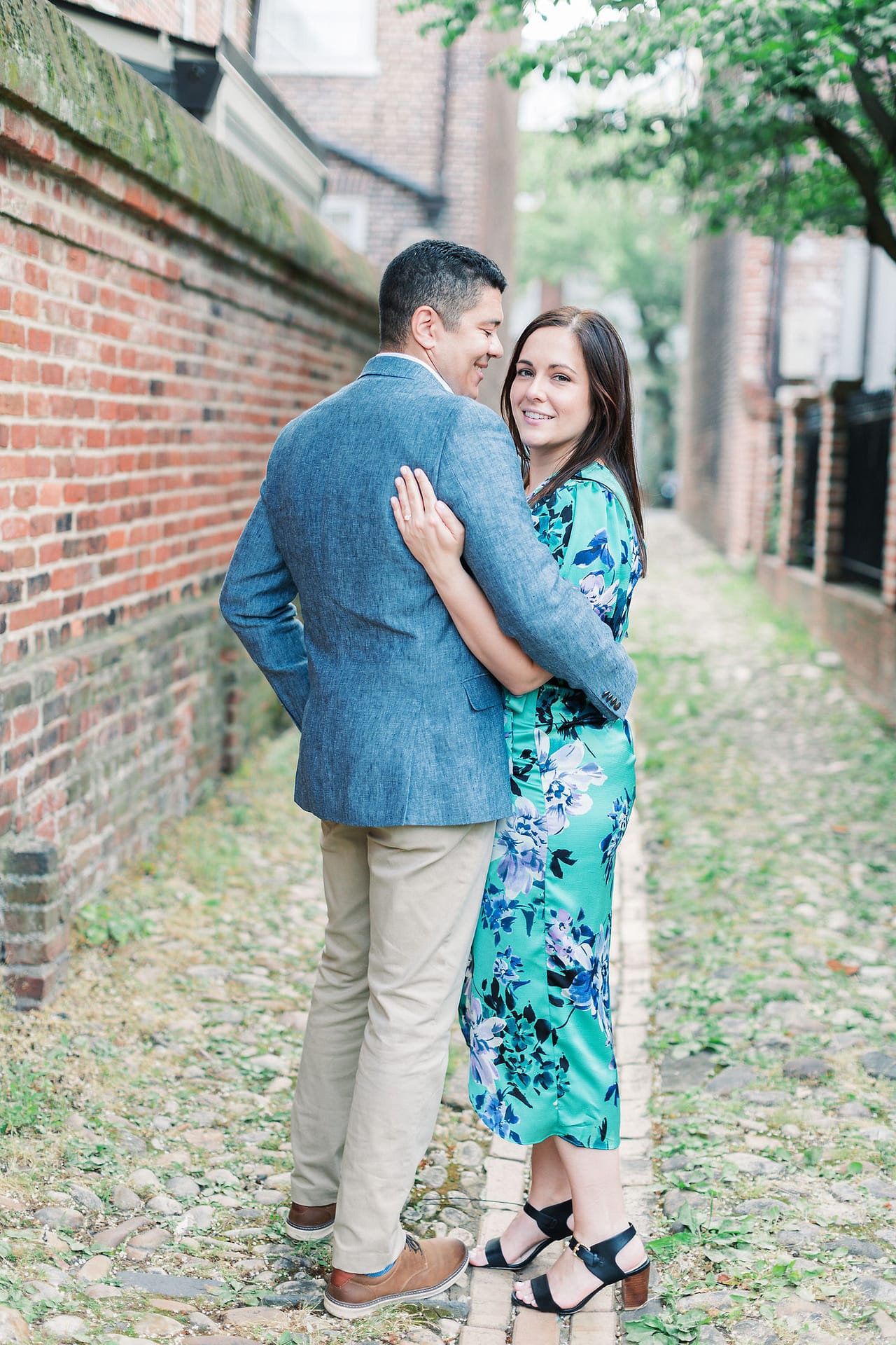 Downtown Old Town Alexandria engagement photos 