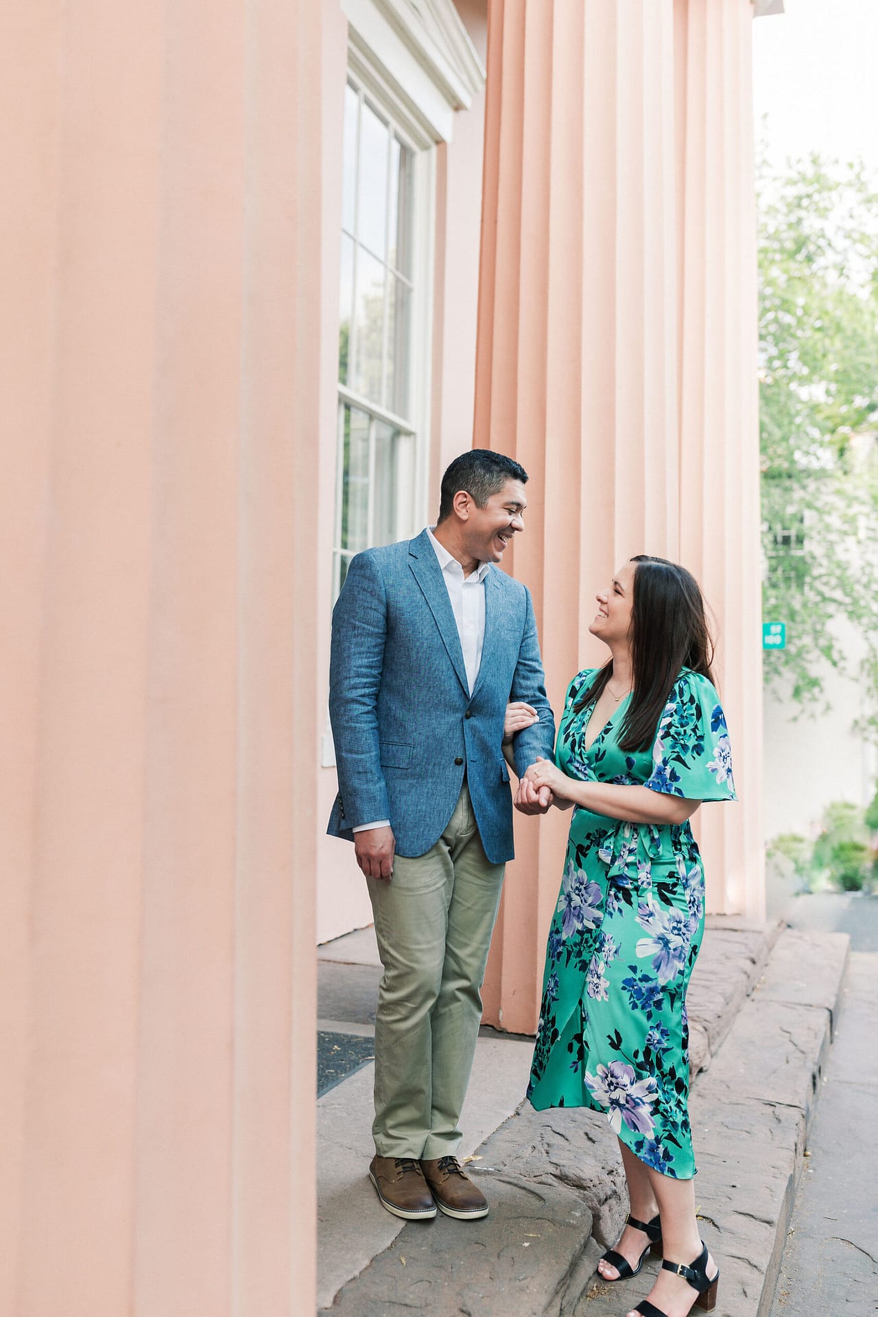 A summer engagement session in Old Town Alexandria