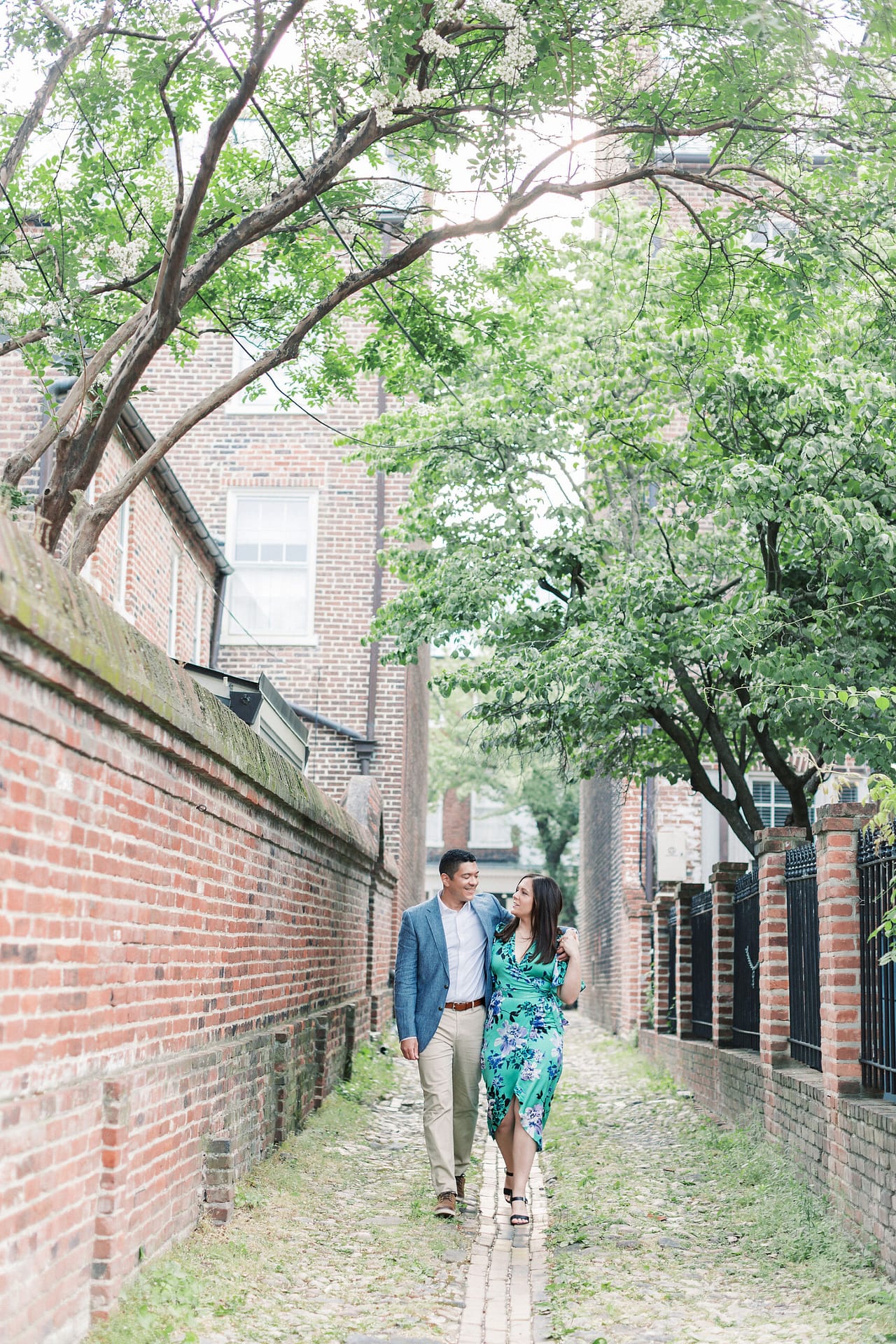 Romantic Alexandria engagement session in Old Town Alexandria 