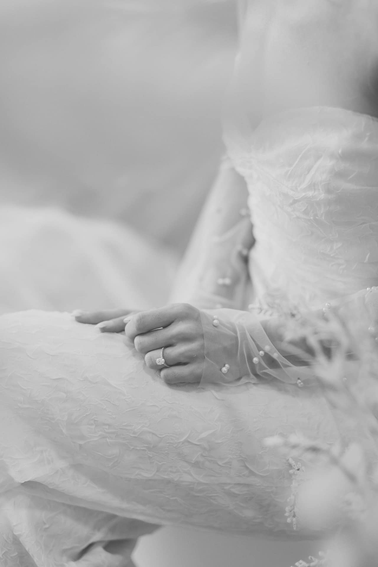 fine art elegant bridal studio session on the East Coast