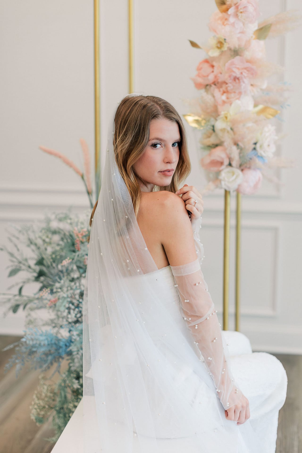 fine art bridal studio session inspired by Taylor Swift's Paper Rings