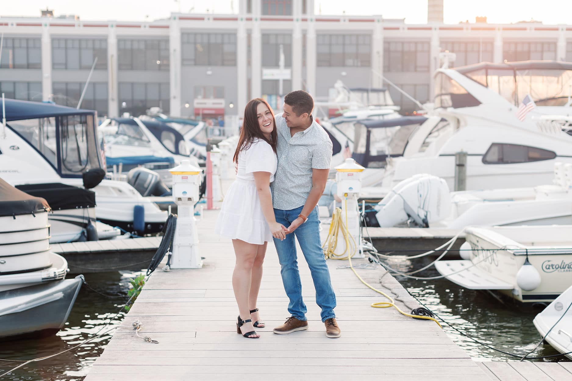 waterfront engagement photos in Old Town Alexandria