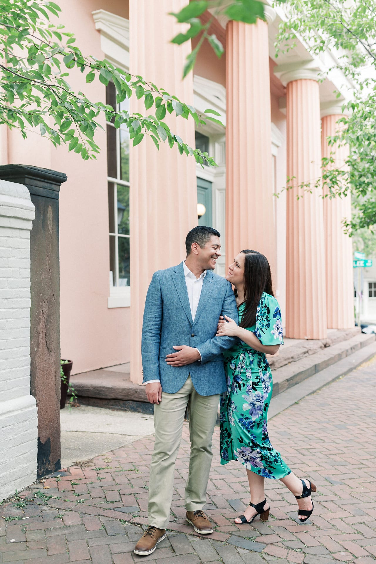 Old Town Alexandria engagement Virginia summer engagement Edwin and Stefanie 