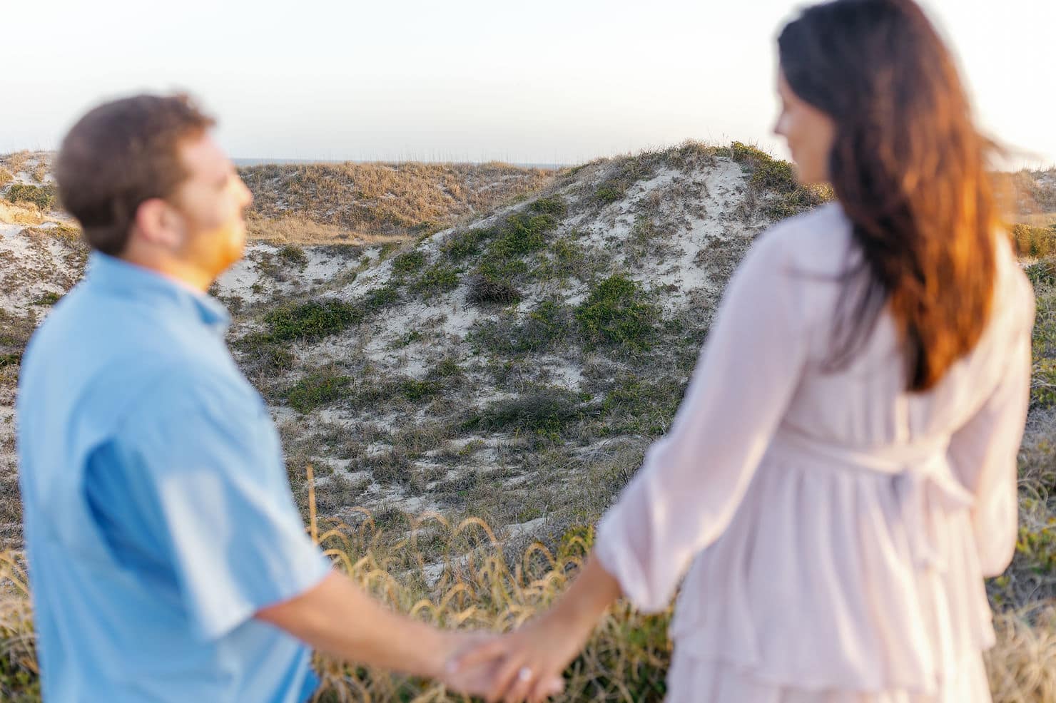 Engagement photos on sand dunes