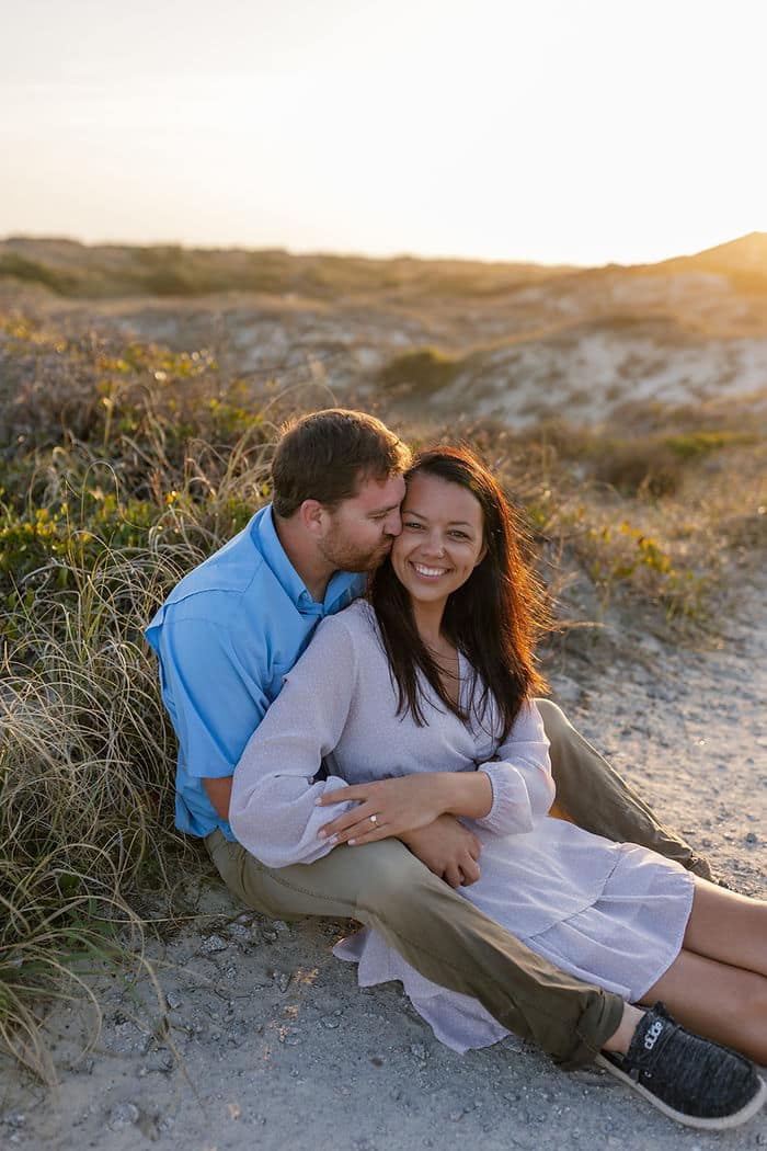 Golden hour engagement photos