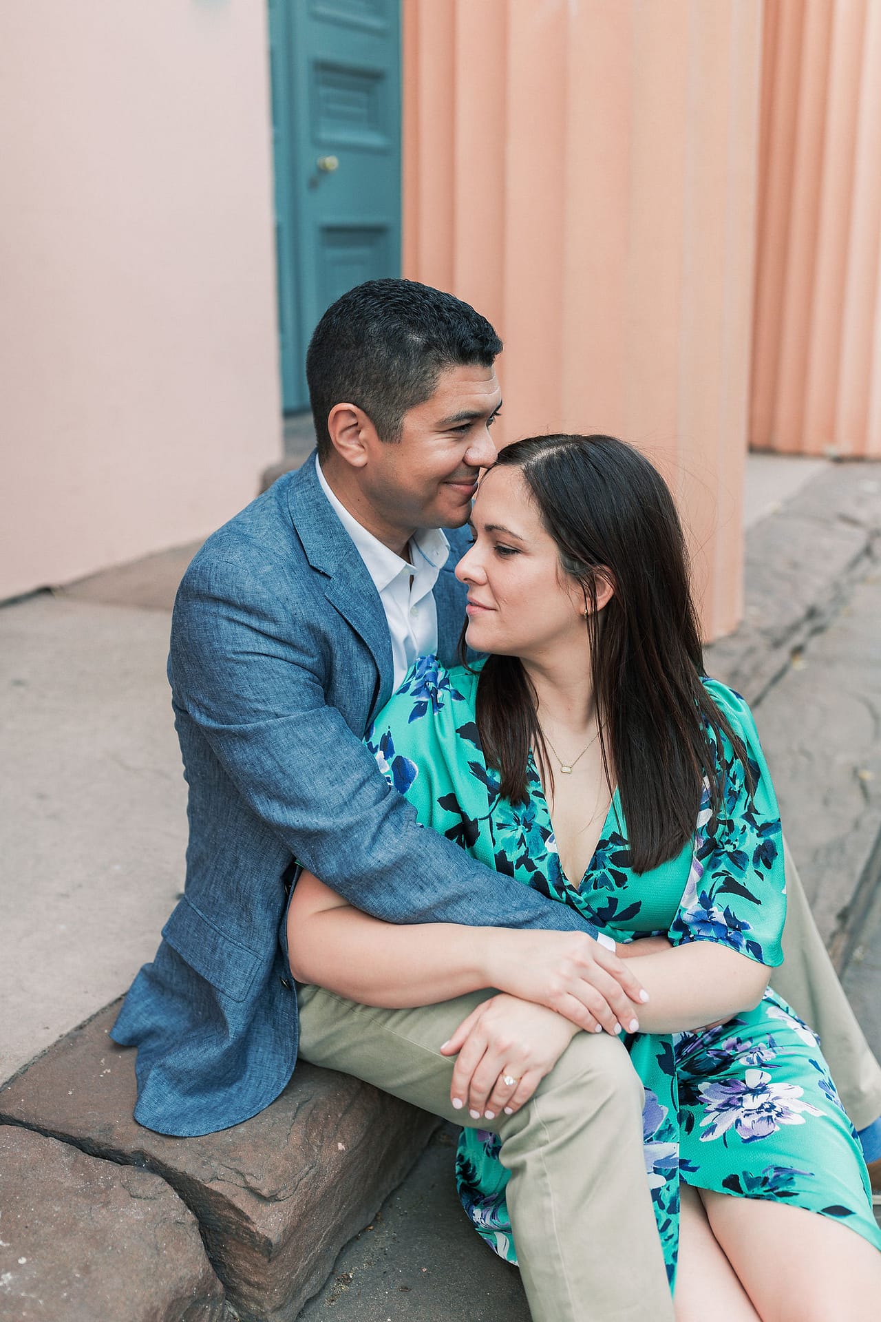 a charming downtown Old Town Alexandria engagement session