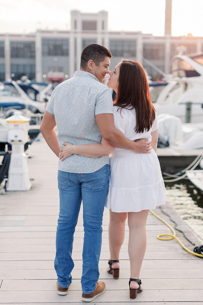 Old Town Alexandria white pier engagement photos