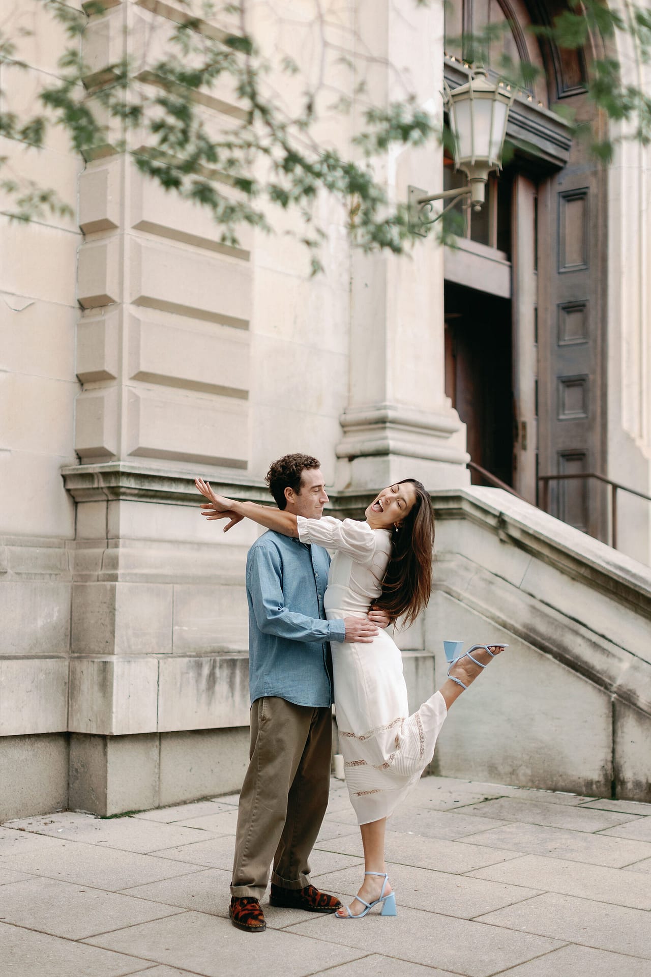 Towson Maryland Photographer downtown engagement session
