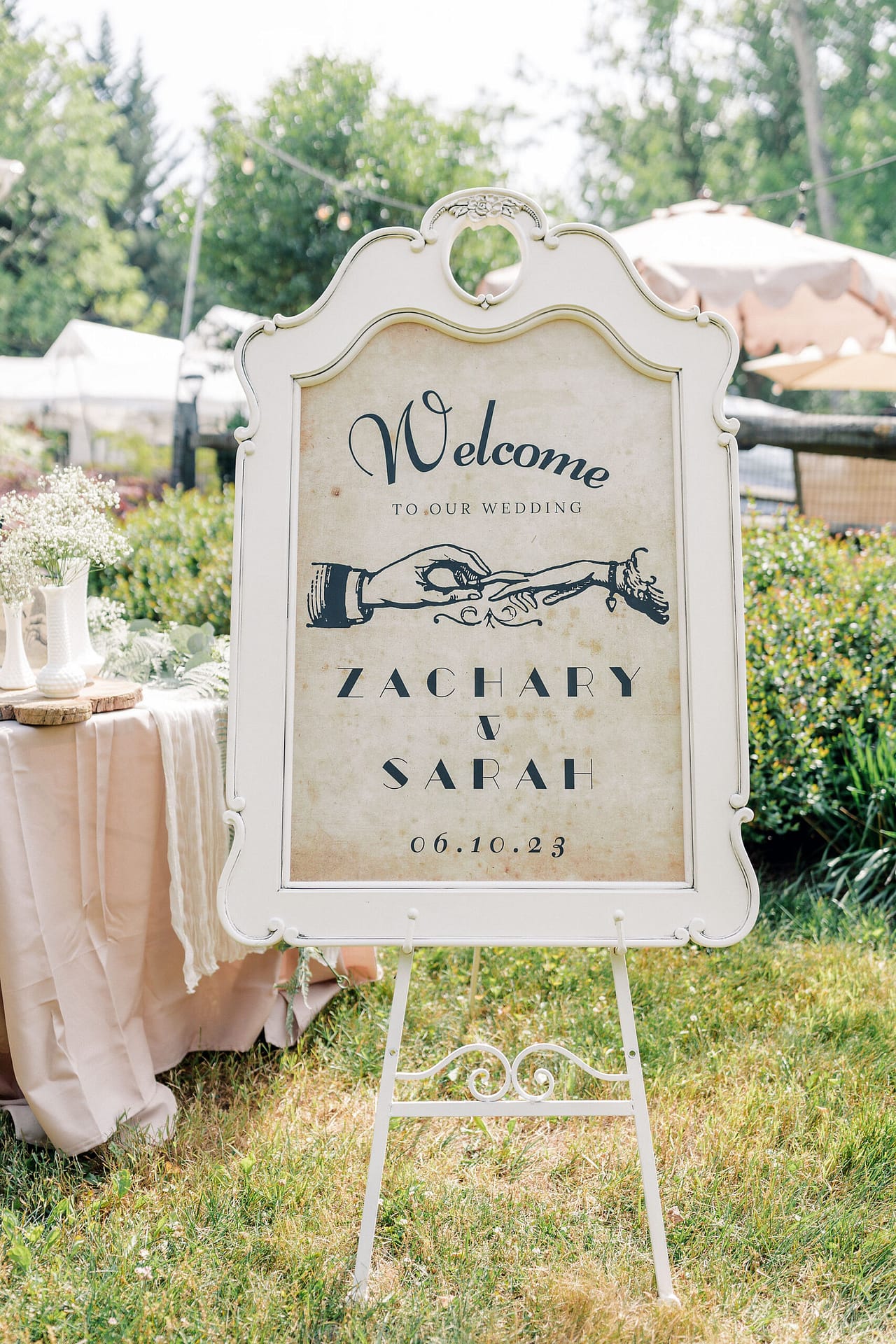 DIY wedding signs for your backyard garden wedding